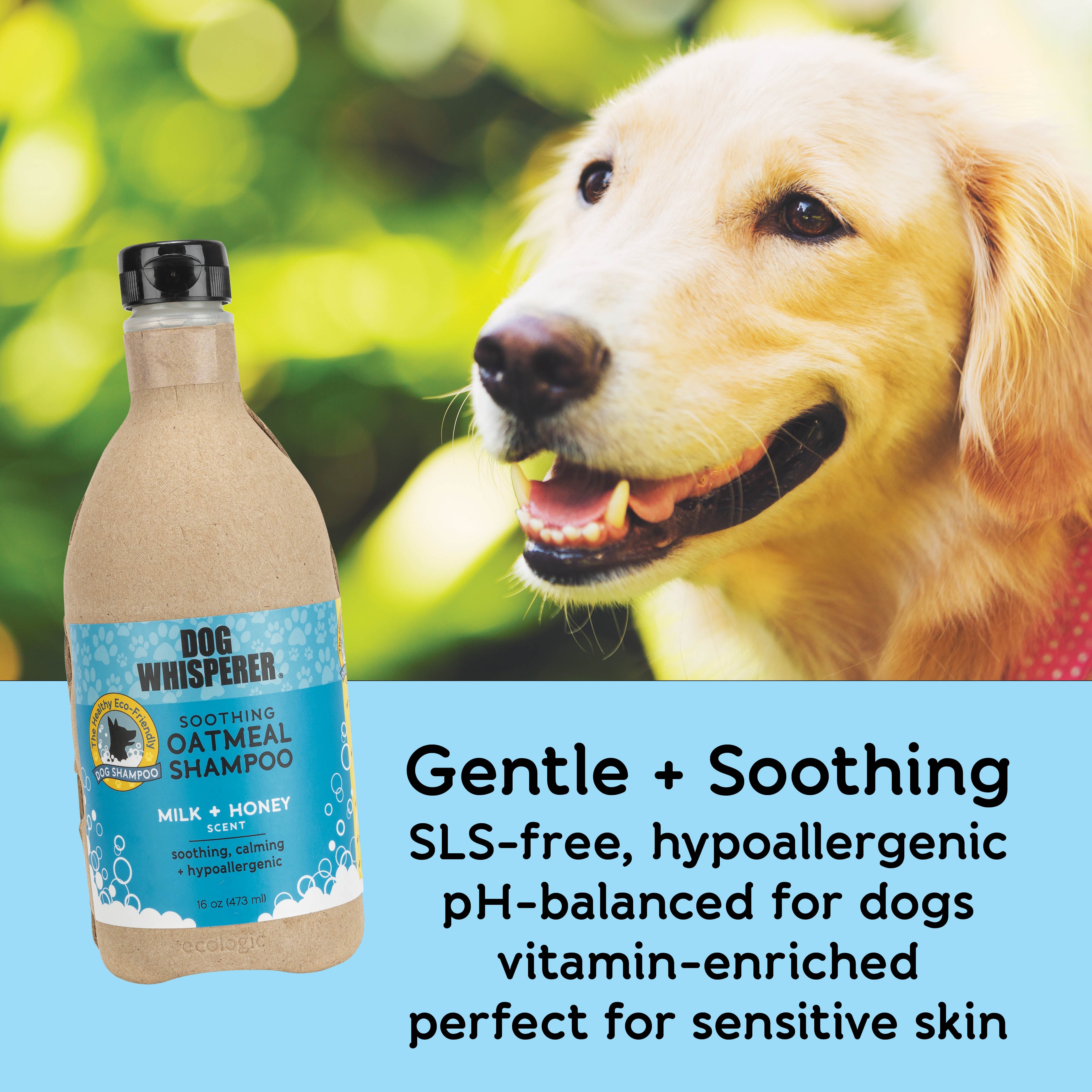 Dog Whisperer Soothing Oatmeal Dog Shampoo Milk Honey