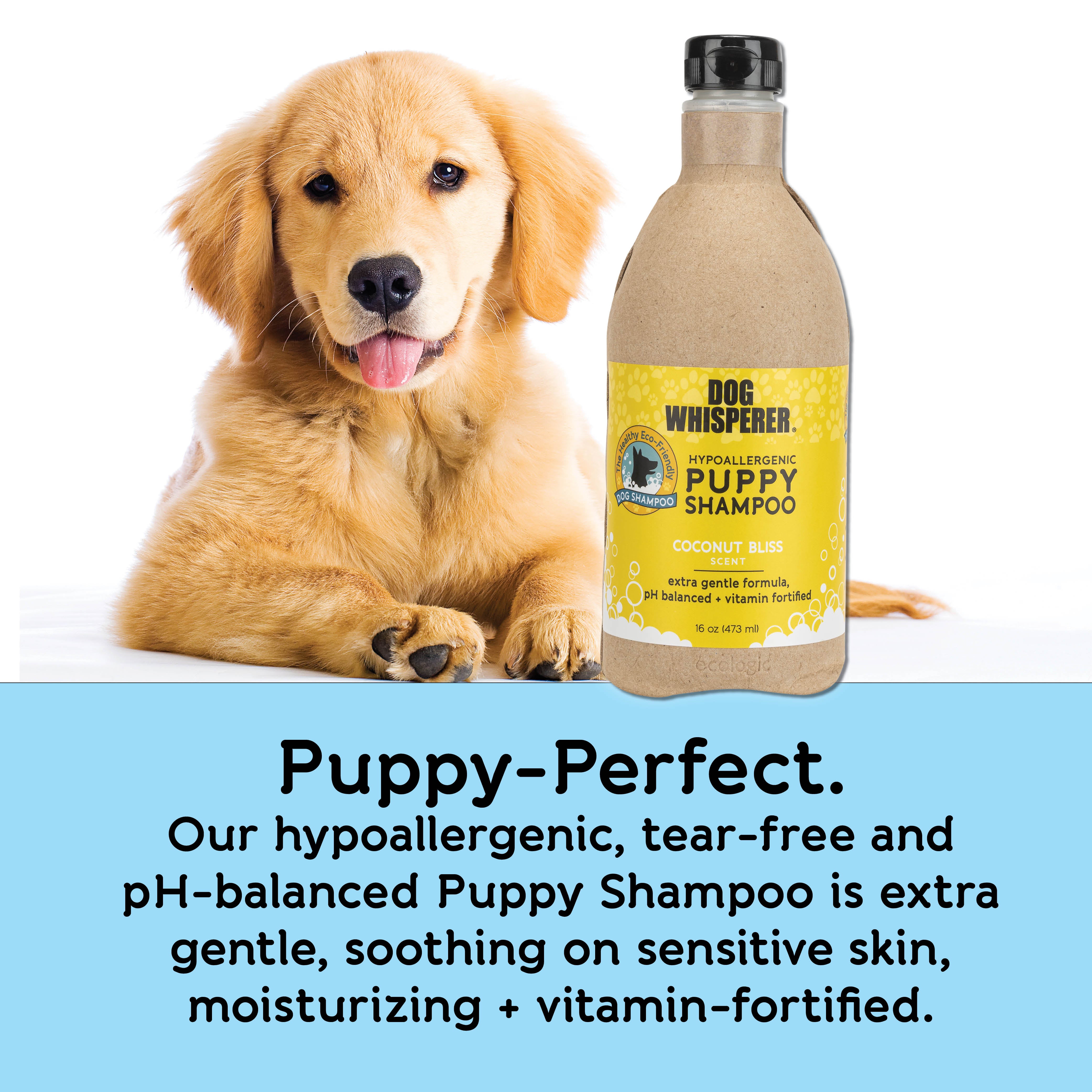 Dog Whisperer Hypoallergenic Puppy Eco friendly Dog Shampoo Coconut YAYA Organics